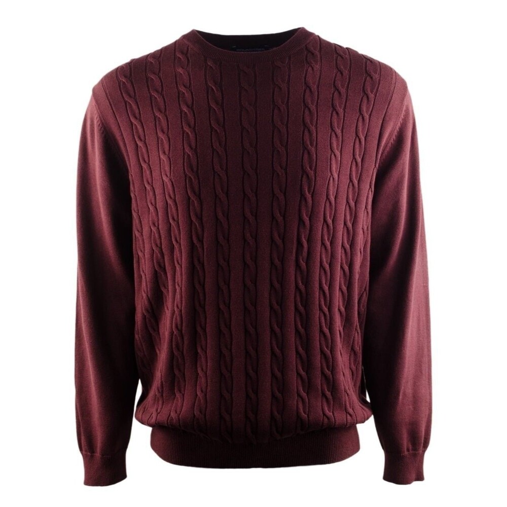 Roundtree & Yorke Men's Crewneck Knit Sweater-W-S
